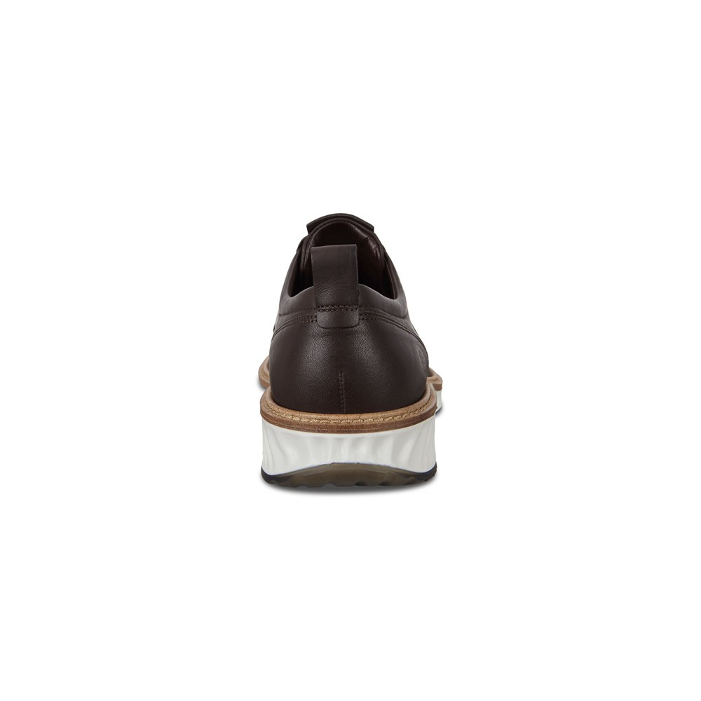 Mens Oxford Shoes - ECCO St.1 Hybrid Cap-Toe - Dark Grey - 8952IOECX